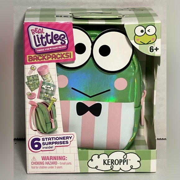 Real Little Sanrio Hello Kitty Keroppi Frog Backpack with 6 Surprises Inside NEW - Picture 7 of 7